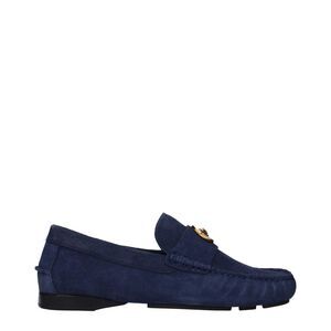 Versace Blue Leather Slip-On Men's Loafers